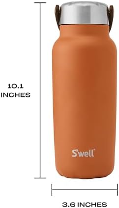 S'well Recycled Stainless Steel Explorer with Insulated Lid and Handle, 32oz, Carnelian, Triple Layered Vacuum Insulated Containers Keeps Drinks Cold for 42 Hours and Hot for 10