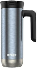 Contigo Superior 2.0 Stainless Steel Travel Mug with Handle Leak-Proof Lid Double-Wall Insulation for Hot & Cold Beverages, 20oz ,Dark Ice, Ideal for Commuting and Travel