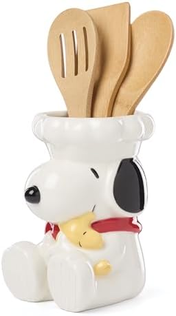 Lenox Chef Snoopy Porcelain Utensil Crock, 4-Piece
