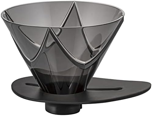 Hario V60 "Mugen" Plastic Coffee Dripper, Size 02, Clear Black
