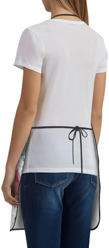 Sigouyinei Waterproof Kitchen Apron For Women Men Soft Bib Work With Pocket