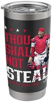 Thou Shall Not Steal Yadier Molina St Louis MLBPA Stainless Steel Insulated Tumbler