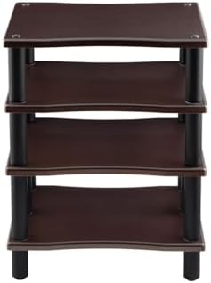 Monolith 4 Tier Audio Stand XL - Open Air Design, Each Shelf Supports up to 75 Lbs, Perfect Way to Organize AV Components, Espresso