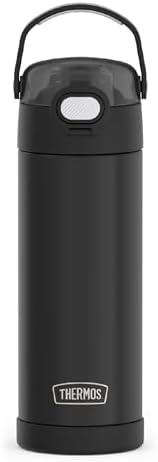 THERMOS FUNTAINER Water Bottle with Spout, 16oz, Black Matte