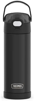 THERMOS FUNTAINER Water Bottle with Spout, 16oz, Black Matte