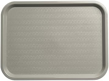 Carlisle FoodService Products Café Cafeteria Tray, Fast Food Tray for Restaurant or Commercial Use, 12" x 16", 24 Count, Gray