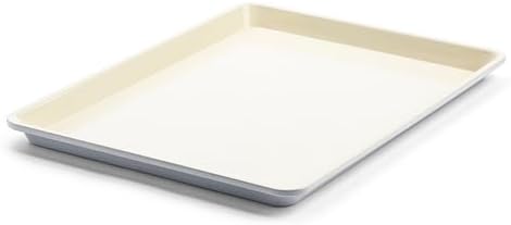 GreenLife Bakeware 18” x 13” Half Cookie Sheet Baking Pan, Non-Toxic PFAS-Free Healthy Ceramic Nonstick, Oven Safe to 450°F, Easy Release, Even Heating, Easy Clean, Gray