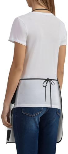 Sigouyinei Waterproof Kitchen Apron For Women Men Soft Bib Work With Pocket