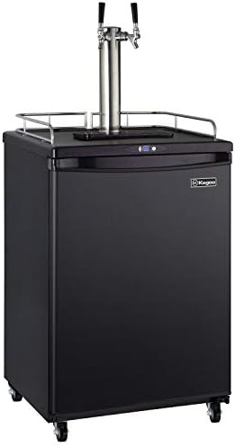 Kegco Keg Dispenser, 2 Faucet, Black