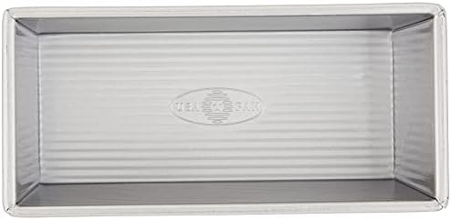 USA Pan Bakeware Pullman Loaf Pan With Cover, 9 x 4 inch, Nonstick & Quick Release Coating, Made in the USA from Aluminized Steel