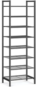 SONGMICS 8-Tier Metal Shoe Rack, Vertical Shelf, Holds up to 18 Pairs