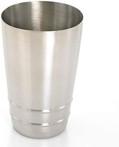 Barfly Cocktail Tin, Small 18 oz (532 ml), Stainless Steel w/embossed ribs