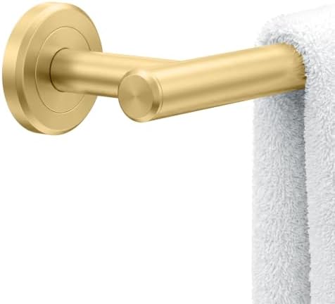Gatco 4231 Latitude II 18-Inch Towel Bar, Wall Mounted Bathroom Towel Holder, Brushed Brass, Total Length 20.63"