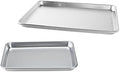 Nordic Ware Naturals Half Sheet and Quarter Sheet Baking Set - USA Made Aluminum Commercial Quality Sheet Pans for Baking or Roasting, Encapsulated Galvanized Steel Rim Prevents Warping
