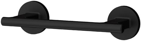 Pfister Capistrano Wall Mounted Toilet Paper Holder - Matte Black Metal Bathroom Tissue Roll Holder with Concealed Screw Installation for Modern Farmhouse Decor BPHCSO0B