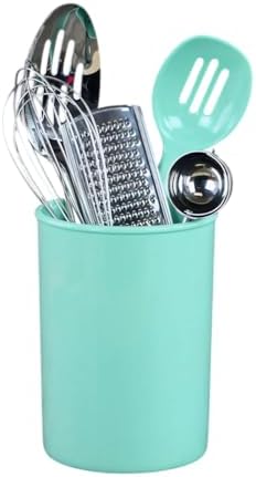 Reston Lloyd Calypso BasicsMultipurpose Cookware Storage Crock, Kitchen Countertop & Office Desk Organization, Durable & Food Safe BPA-Free Plastic, Seafoam