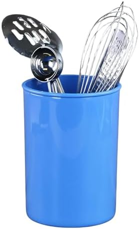 Reston Lloyd Calypso Basics Multipurpose Cookware Storage Crock, Kitchen Countertop & Office Desk Organization, Durable & Food Safe BPA-Free Plastic, Azure
