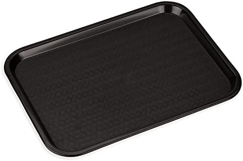 Carlisle FoodService Products Café Cafeteria Tray, Fast Food Tray for Restaurant or Commercial Use, 12" x 16", 24 Count, Black