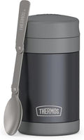 THERMOS FUNTAINER Food Jar with Spoon, 16oz, Matte Charcoal