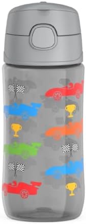 THERMOS FUNTAINER 16oz Plastic Bottle with Spout Lid, Off To The Races