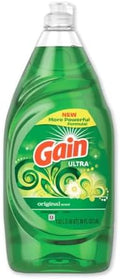 Gain Dishwashing Liquid, Gain Original, 38 Oz Bottle, 8/carton