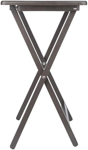 Winsome Alex Set of 2 Foldable Snack Tables, Oyster Gray