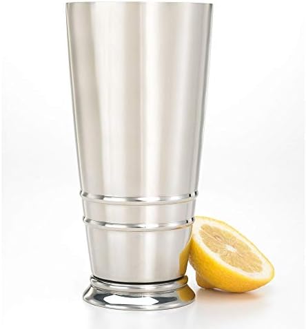 Barfly Cocktail Tin, Large 28 oz (828 ml), Stainless Steel w/embossed ribs