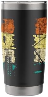 Crane Operator - Retro Tower Crane Heavy Equipment Driver Stainless Steel Insulated Tumbler