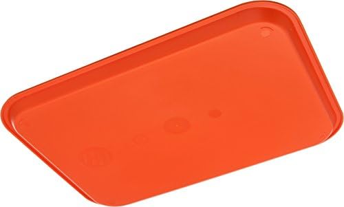 Carlisle FoodService Products Café Cafeteria Tray, Fast Food Tray for Restaurant or Commercial Use, 12" x 16", 24 Count, Orange