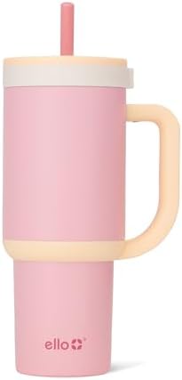 Ello Oasis 24oz Insulated Stainless Steel Tumbler with Straw, Sunrise Glow