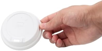 Restaurantware LIDS ONLY: 25-CT Disposable White Lid for Coffee and Tea Cups - Fits 8, 12, 16, 20-OZ Cups: Perfect for Coffee Shops, Juice Shops, and Takeout (Pack of 2)