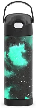 THERMOS FUNTAINER Water Bottle with Spout, 16oz, Galaxy Green