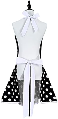 Violet Lovely Sweetheart Aprons for Women With Pocket Retro Dot Cute Aprons