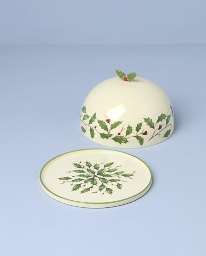 Lenox Holiday Small Porcelain Christmas Covered Serving Dish