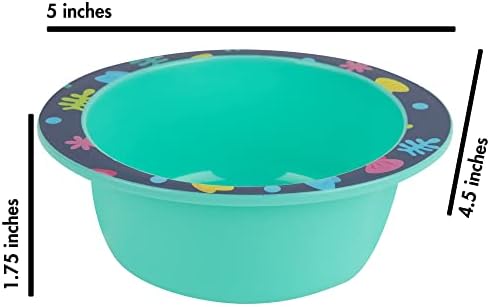 First Years Baby Shark Toddler Dinnerware Set - Includes Plate, Bowl, Fork and Spoon - 4 Count, Blue