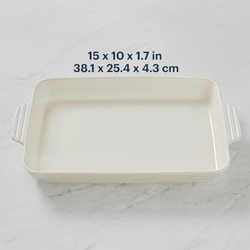 Pyrex 4QT (10" x 15") Rectangular Ceramic Baking Dish, Casserole Dish