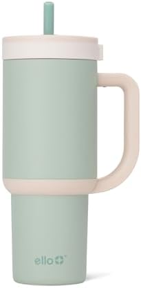 Ello Oasis 24oz Insulated Stainless Steel Tumbler with Straw, Pistachio