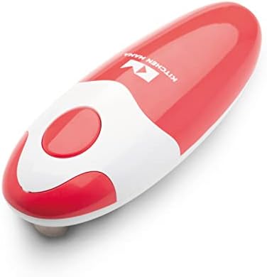 Kitchen Mama Auto Electric Can Opener, Battery Operated, Red