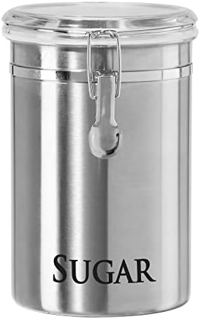 Oggi Stainless Steel Coffee and Sugar Canisters - Airtight Clamp Lid Containers
