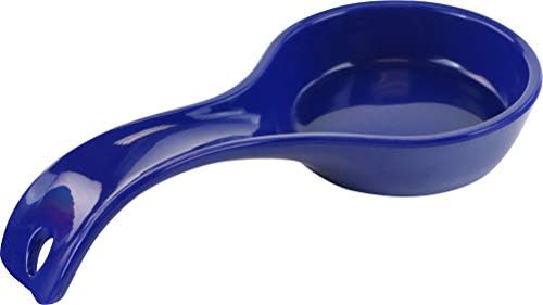 Reston Lloyd Kitchen Counter Utensil Spoon Rest, Ladles, Spaghetti Forks, & Spatulas, Durable BPA-Free Plastic – Dishwasher Safe, Décor, Space Saving Hanging Hole on Handle, Indigo