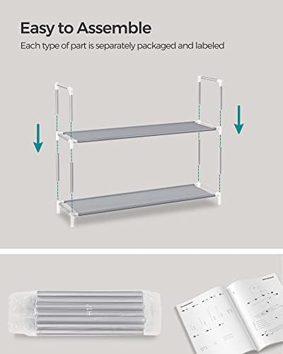 SONGMICS Shoe Rack, 10-Tier Shoe Shelf, Shoe Storage Organizer