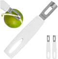 A Bar Above Premium Quality Channel Knife, Stainless Steel, White Handle, Garnish for Cocktail Mixers, Lemon Zester, and Fruit Peeler, Professional-Grade Bar Accessory, Durable Citrus Knife, Pack of 2