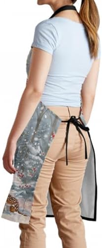 Giwawa Apron Unisex Resistant 33 x 28 inches with 2 Pockets Cooking Kitchen Aprons Suitable for BBQ Grill Drawing Haircut