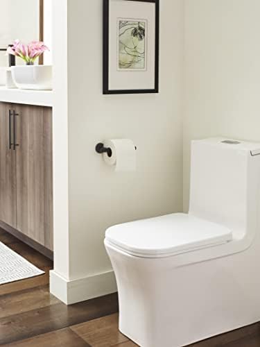 Amerock Arrondi 7-1/4" Matte Black Single Post Toilet Paper Holder