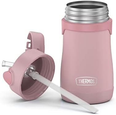 THERMOS BABY 10 ounce Stainless Steel Vacuum Insulated Straw Bottle, Rose (Pack of 3)