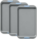 Pyrex 3-Piece Metal Cookie Sheet Bakeware Set, Cerulean