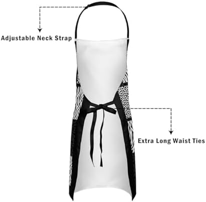 Castle Fairy Black Chef Apron Waterproof Aprons for Cooking Baking Painting