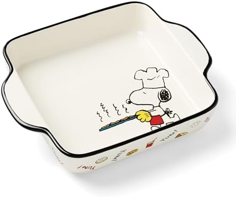 Lenox Chef Snoopy Stoneware Square Baking Dish