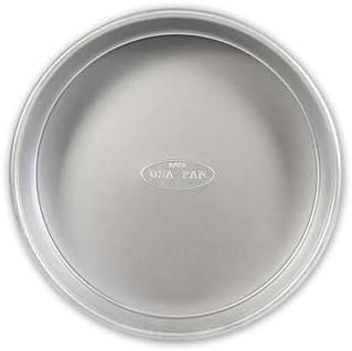 USA Pan Bare Bakeware Traditional Aluminized Steel Uncoated Round Cake Pan, Made without nonstick coating, 9-Inch