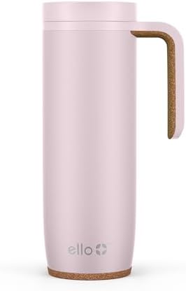 Ello Magnet 18oz Insulated Stainless Steel Travel Mug with Handle, Sonoma